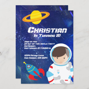 Invitación Estrella del espacio ultraterrestre de Spaceman Fi