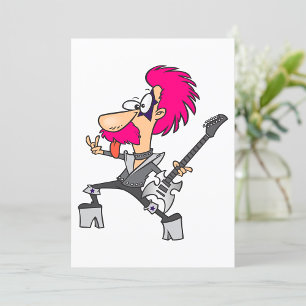 Invitación Estrella del Glam Rock de los 70s Músico Punk con 