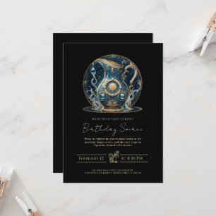 Invitación Estrella del portador de agua cósmica Signo Black 