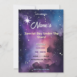 Invitación Estrella del tiroteo nocturno estrellada
