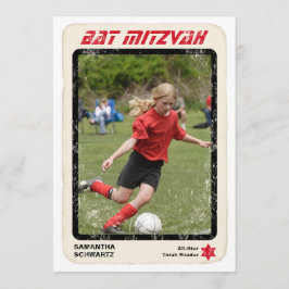 Invitación Estrella deportiva golpea a Mitzvah invitando en r