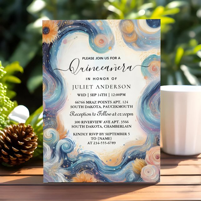 Invitación Estrella divertida oscura Prom Noche Estelar Cielo (Subido por el creador)