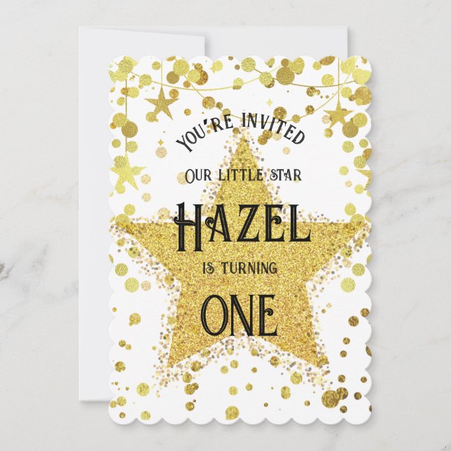 Invitación Estrella Dorada (Anverso)