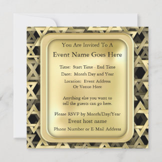 Invitación Estrella Dorada De David