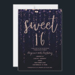 Invitación Estrella encantada Luces moradas y doradas 16 Fies<br><div class="desc">Personalizar a ambos lados de cualquier manera que usted desee,  para cualquier evento.</div>