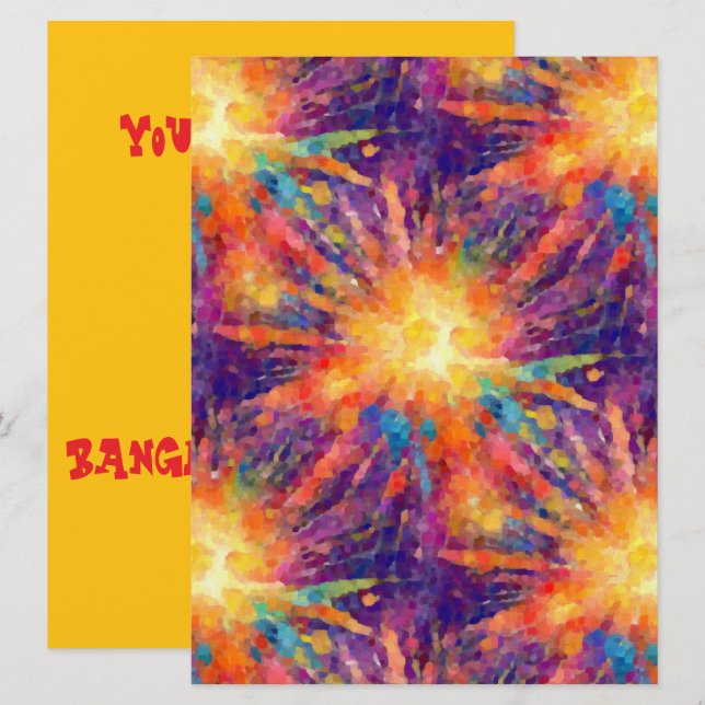 Invitación Estrella explosiva (Anverso / Reverso)