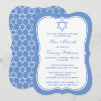 Estrella Judía Azul Y Blanca De David Bar Mitzvah