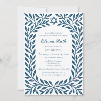 Invitación Estrella judía de David deja bar o Bat Mitzvah