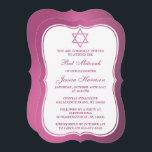 Invitación Estrella Metálica Judía Rosa De David Bat Mitzvah<br><div class="desc">Estas invitaciones pueden ser personalizadas para cualquier evento sagrado judío incluyendo Bar Mitzvah, Bat Mitzvah, Confirmación, Boda, etc. Añada la redacción de su personalizado utilizando la sección "Editar esta plantilla de diseño" o haga clic en el botón azul "Personalizar" para cambiar el estilo y el color del tipo de letra,...</div>