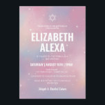 Invitación Estrella moderna de Galaxia de David Bat Mitzvah<br><div class="desc">Estrella moderna de Galaxia de David Bat Mitzvah Invitación</div>