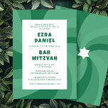 Invitación Estrella moderna de Swirl de David Personalizado B<br><div class="desc">¡Tarjeta perfecta para anunciar una mitzvah de murciélago, el bar mitzvah u otra celebración judía! La mano hizo arte para ti. ¡TODO PERSONALIZABLE! Haga clic en "Personalizar" para editar el texto. Haga clic en "editar usando la herramienta de diseño" para ajustar los tipos de letra, los colores y las colocaciones...</div>