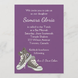 Invitación Estrella morada de la moda de la moda de los zapat