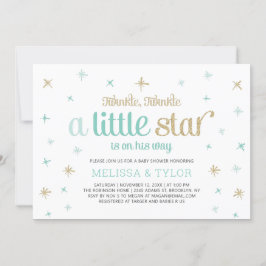 Invitación Estrella pequeña de toro Baby Shower, rociar