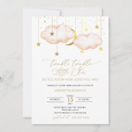 Invitación Estrella pequeña de Twinkle, Luna de Rubor y estre