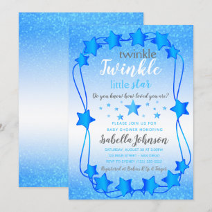 Invitación Estrella pequeña Twinkle Twinkle - Ducha para bebé