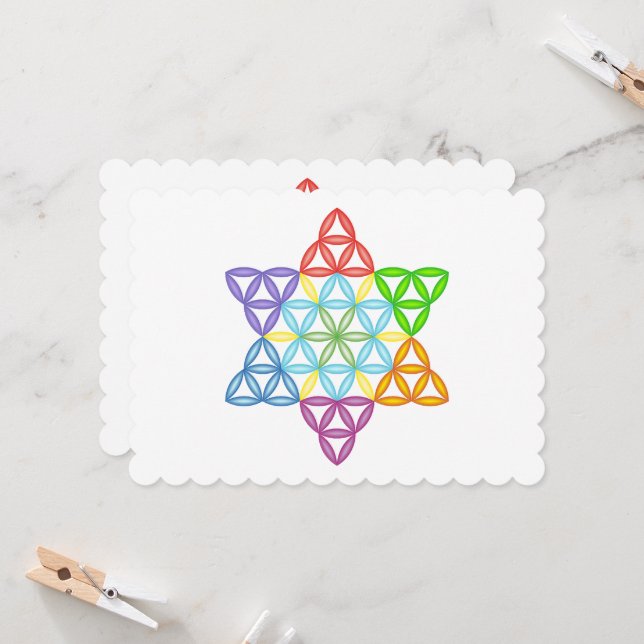 Invitación Estrella Sagrada - Estrella De La Vida, 02/3D-CF. (Anverso/Reverso In Situ)