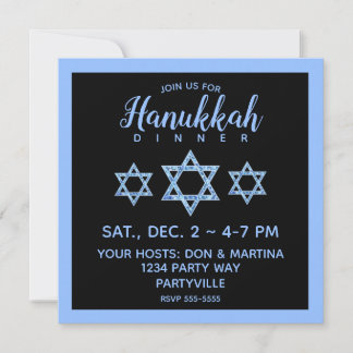 Invitación Estrella Shinny del Hanukkah de David