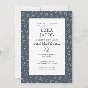 Invitación Estrella simple de David Personalizado B'nai Bat B