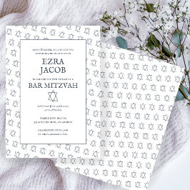 Invitación Estrella simple de David Personalizado B'nai Bat B