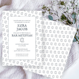 Invitación Estrella simple de David Personalizado B'nai Bat B