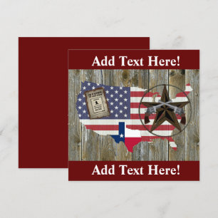 Invitación Estrella solitaria de Texas Duele Pistolas El Rótu