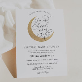 Invitación Estrella virtual Baby Shower Twinkle y Luna