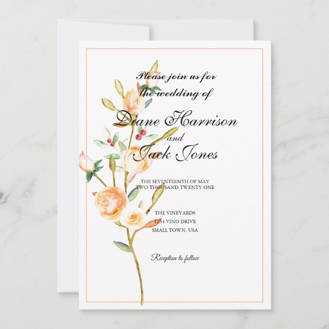 Invitación Estrellas acuáticas de Rosa y de Berry (Anverso)