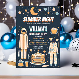 Invitación Estrellas adolescentes Sleepover Fiesta Slumber 13