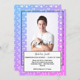 INVITACIÓN ESTRELLAS AZULES GRADOS MODERNAS | PARTE DE GRADUA