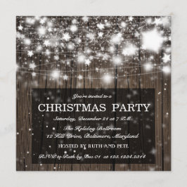 Invitación Estrellas brillantes de la fiesta de Navidad de