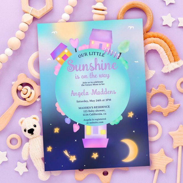 Invitación Estrellas brillantes de sol divertidas y ducha de  (Subido por el creador)