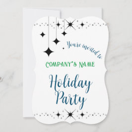 Invitación Estrellas Brillantes Negras