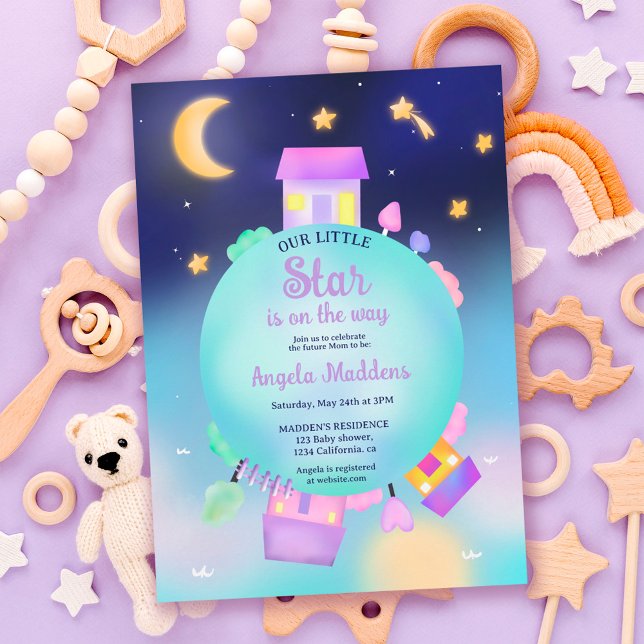 Invitación Estrellas brillantes y bonitas estrellas solares y (Subido por el creador)