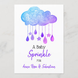 Invitación *~* Estrellas Caídas de lluvia nublada Sprinkle Sh