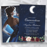 Estrellas celestes de la luna Foto floral Quincean
