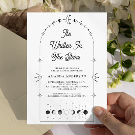 Invitación Estrellas celestes Ducha nupcial de luna blanca ne