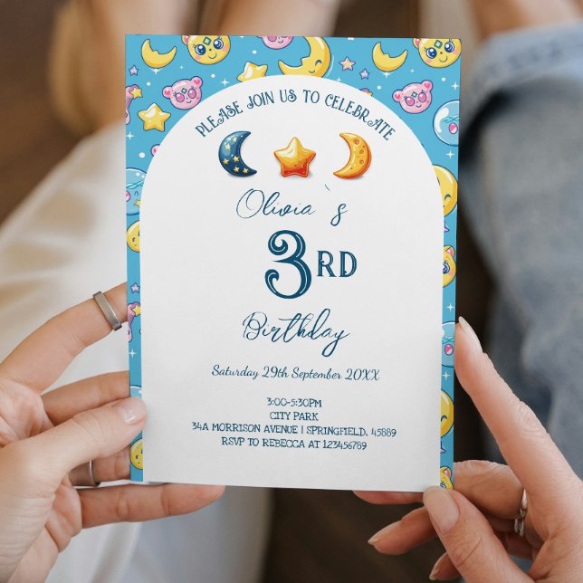 Invitación Estrellas celestes y fiesta de cumpleaños de los n (Subido por el creador)