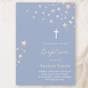 Invitación estrellas cielo   Bautismo