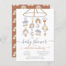 Invitación Estrellas de Boho Moon arrasan con Baby Shower móv