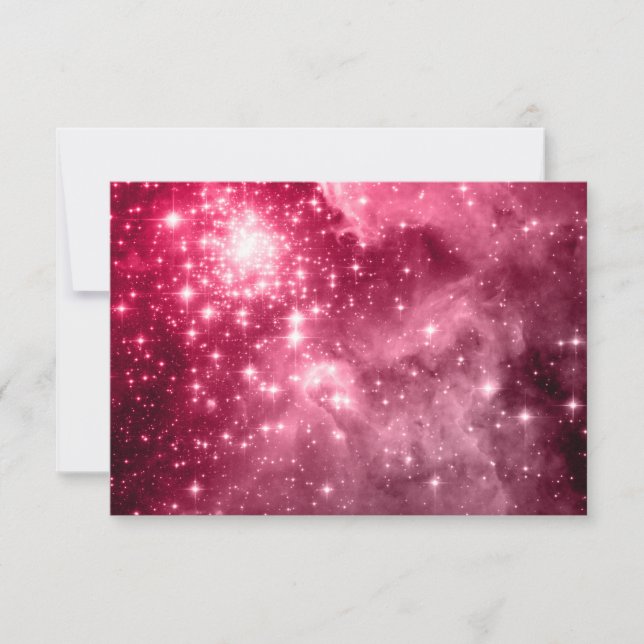 Invitación Estrellas de Frambuesa (Anverso)