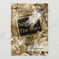 Estrellas de Hollywood negro dorado