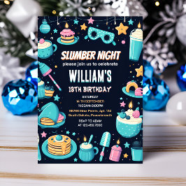 Invitación estrellas de la noche Sleepover Fiesta Slumber 13