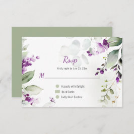 Invitación Estrellas de lavanda y Boda de vegetación