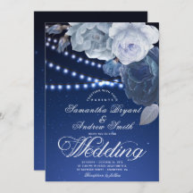 Estrellas de luces de cadena Boda elegante azul