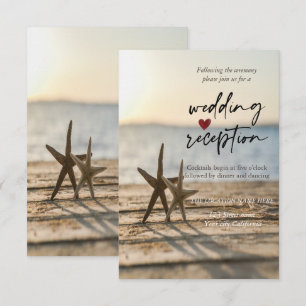Invitación Estrellas de mar Playa Sand Recepción