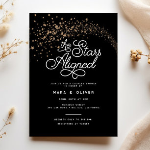 Invitación Estrellas de tiro Parejas Alineadas Ducha de novia