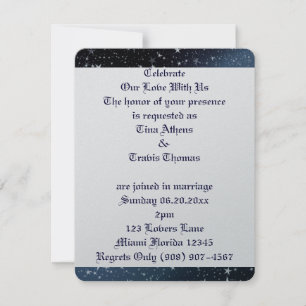 Invitación Estrellas del cielo Amor Boda Novia Novio Paz Dest