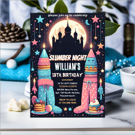 Invitación Estrellas del sueño Sleepover Fiesta del sueño 13