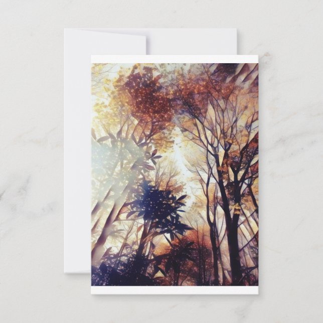 Invitación Estrellas En El Bosque (Anverso)