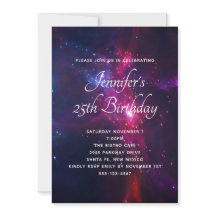 Estrellas espaciales cósmicas y fiesta de cumpleañ